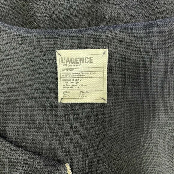 L'Agence Mesh Cutout Zip-Front Dress Cap Sleeve Crew Neck Midi Black Women 8 - Picture 10 of 16